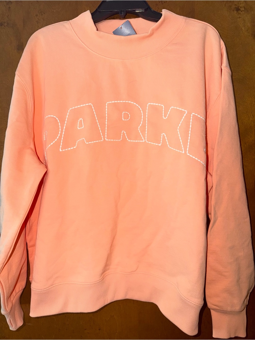 PARKE x Target Collab Peach Pullover Mockneck Sweatshirt L/XL - Picture 1 of 3